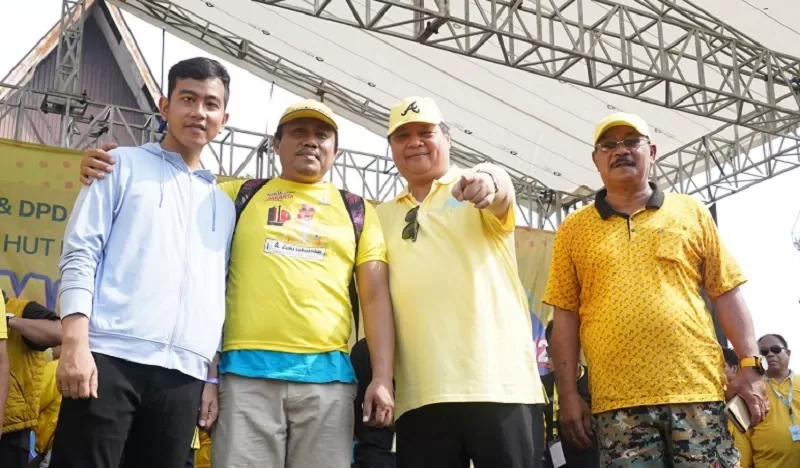 Airlangga dan Gibran Dapat Sambutan Meriah pada Lomba Senam Gemoy Peringatan HUT Golkar di Jakarta
