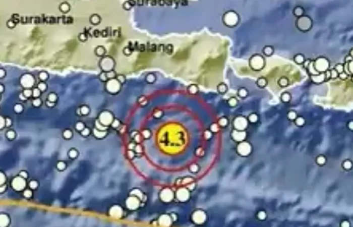 Gempa Bumi Terkini Hari Ini Guncang Jember, Jawa Timur, Dirasakan Dengan Magnitudo 4.3