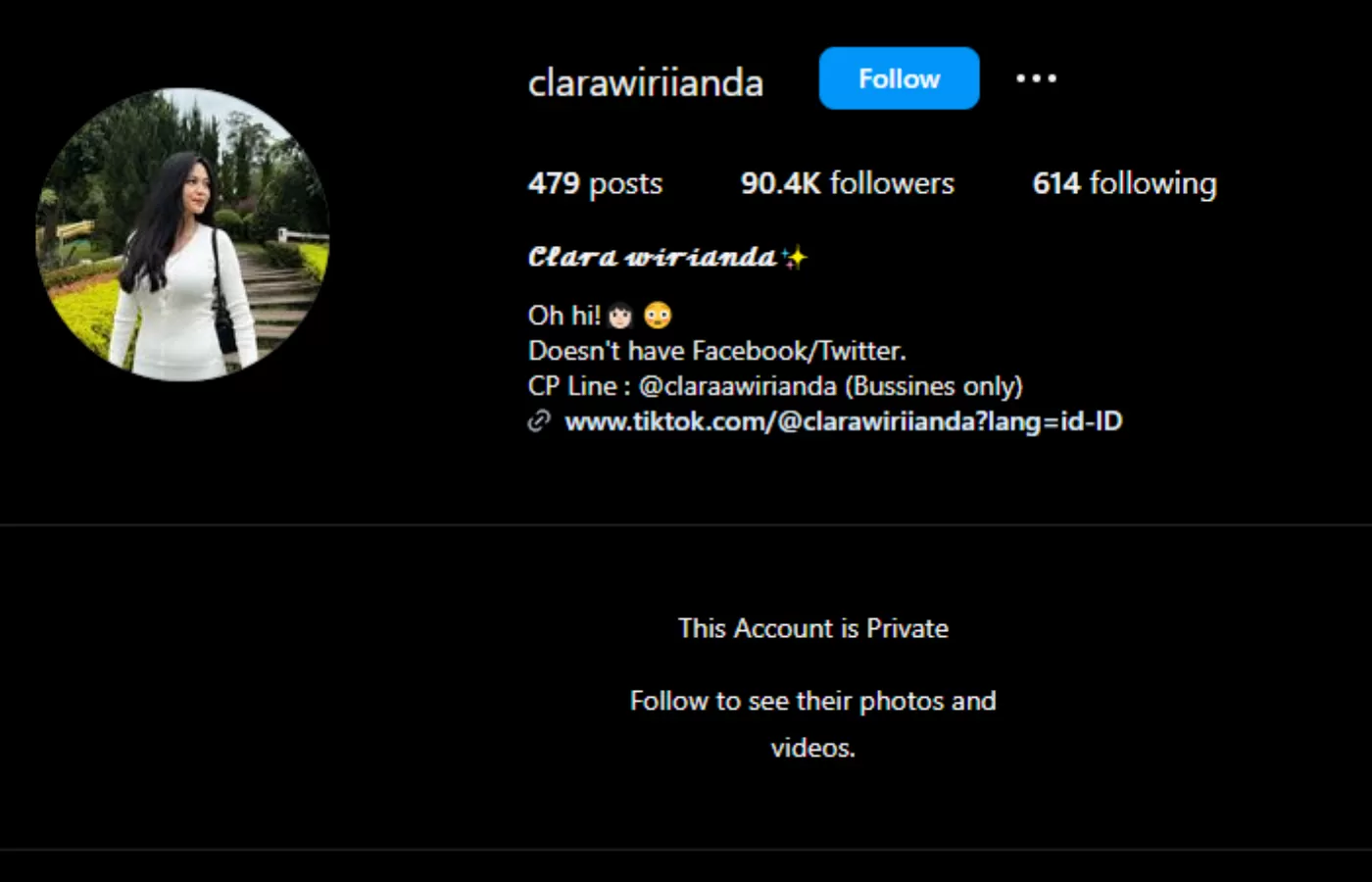 Instagram Clara Wirianda yang Terkunci Bikin Warganet Penasaran, Dekat dengan Bobby Nasution?