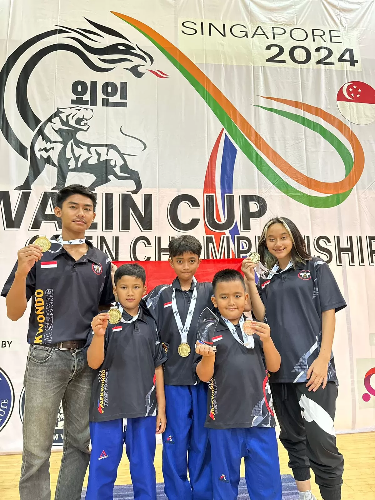 Atlet Kota Serang Bawa 4 Emas Dari Singapura International Singapore Waein Cup Taekwondo