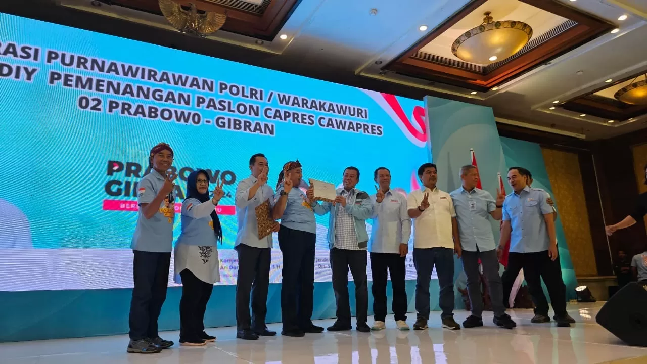 Purnawirawan Polri dan Warakawuri se-Jateng dan DIY Deklarasi Dukung Prabowo-Gibran