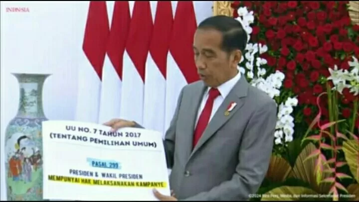 Jokowi Kembali Tegaskan Presiden dan Menteri Boleh Kampanye dan Memihak sesuai UU No 7 Tahun 2017: Jangan Ditarik ke Mana-Mana
