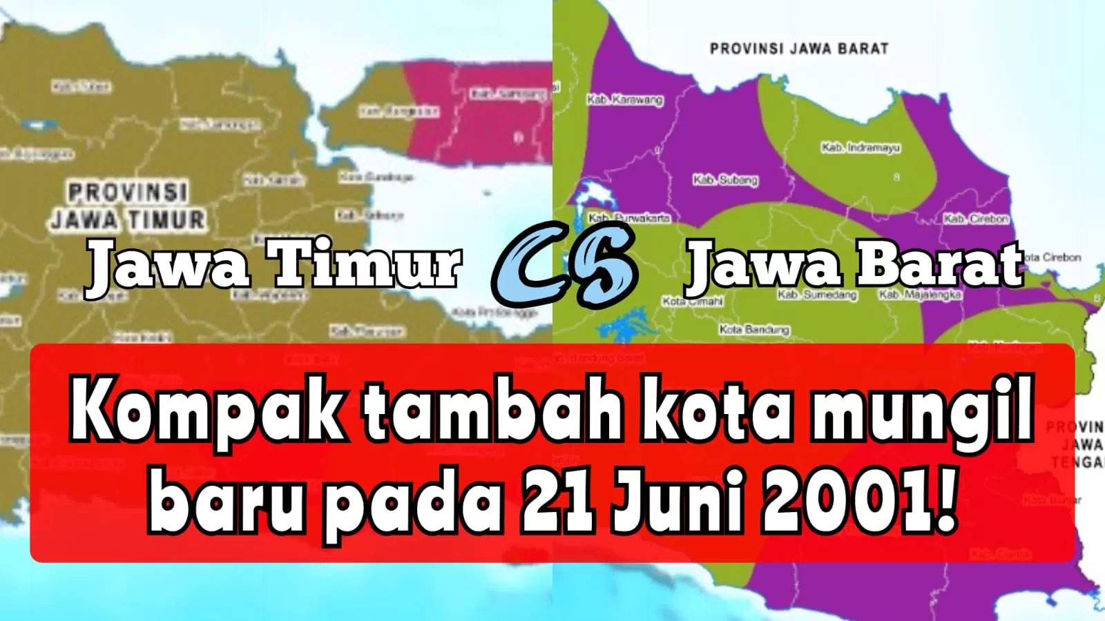 Dibentuk 21 Juni, Jawa Timur dan Jawa Barat Kompak Tambah Kota Baru dengan Ukuran yang Cukup Mungil, Gak Sampai 200 Km Persegi!